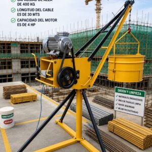 Guinche Industrial 400kg - 30mts - Bolivia - Equiparbol