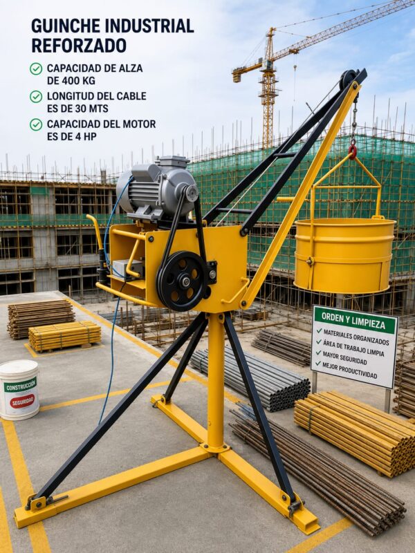 Guinche Industrial 400kg - 30mts - Bolivia - Equiparbol