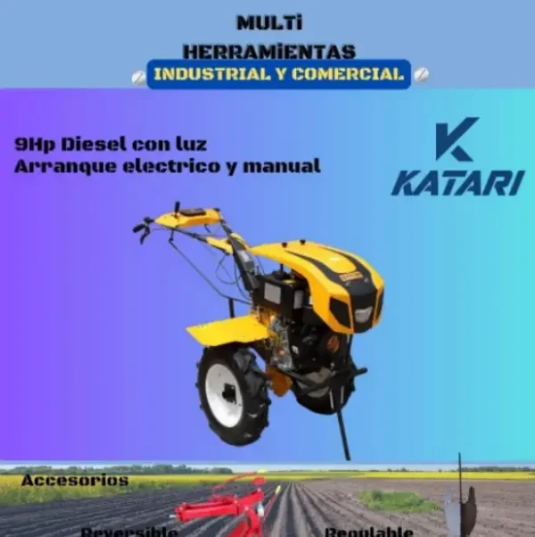 motocultor katari 9hp diesel multiherramientas