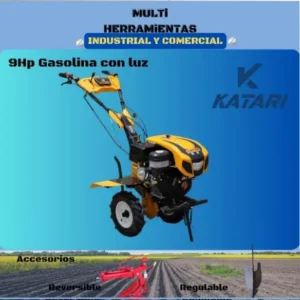 motocultor katari 9hp gasolina con luz multiherramientas