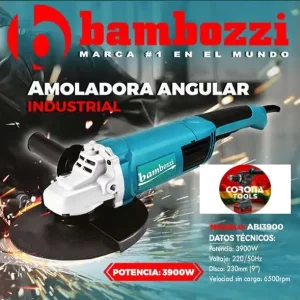 Amoladora Angular Industrial Bambozzi 3900W 9"