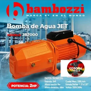 Bomba de Agua JET Bambozzi 2HP
