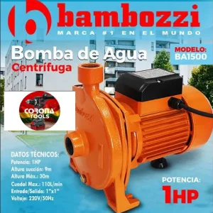 Bomba de Agua Centrífuga Bambozzi 1HP