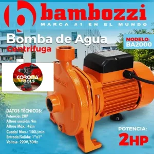 Bomba de Agua Centrífuga Bambozzi 2HP