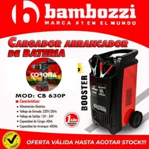 Cargador Arrancador de Baterías Booster Bambozzi