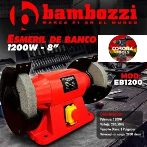 Esmeril de Banco Bambozzi 1200W 8"
