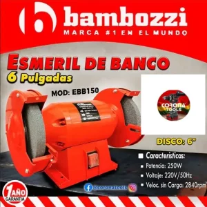 Esmeril de Banco Bambozzi 250W 6"