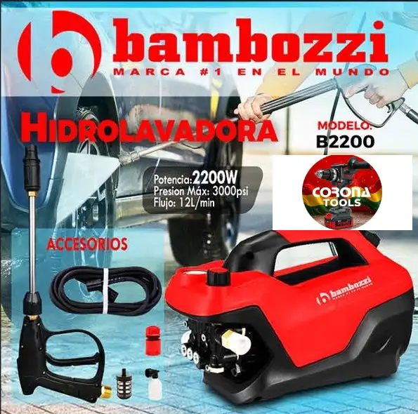 Hidrolavadora Bambozzi 2200W 3000 PSI 1 Hidrolavadora Bambozzi 2200W 3000 PSI