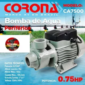 Inicio 77 Bomba de Agua Periférica Corona CA7500