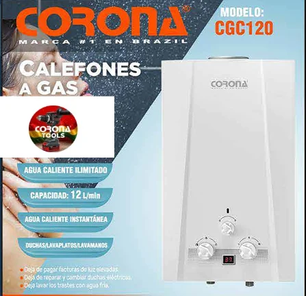 Calefón a Gas Corona CGC120 1 Calefón a Gas Corona CGC120