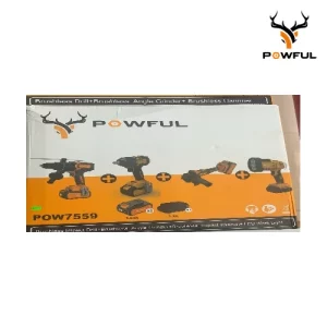 Combo 4 En 1: Taladro De 100NM POW 7559