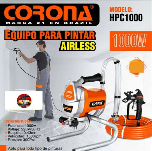 Equipo para Pintar Airless Corona HPC1000 1 Equipo para Pintar Airless Corona HPC1000
