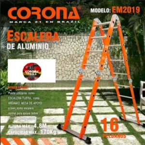 Escalera de Aluminio Multi-uso Corona EM2019