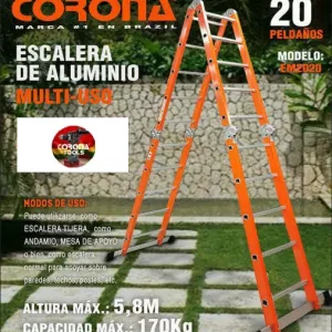 Escalera de Aluminio Multi-uso Corona EM2020