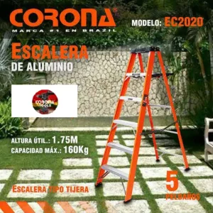 Escalera de Aluminio Tipo Tijera Corona EC2020