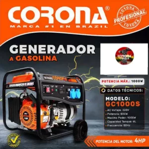 Generador a Gasolina Corona GC1000S