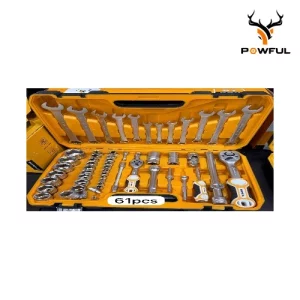 Juego De Llaves Con Combinada De 61 Piezas POW 7514