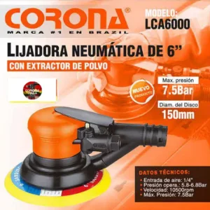 Lijadora Neumática de 6" Corona LCA6000