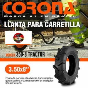 Llanta para Carretilla 3.50x8" Corona