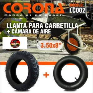 Llanta para Carretilla + Cámara de Aire Corona LC002