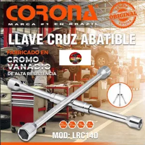 Llave Cruz Abatible Corona LRC14D