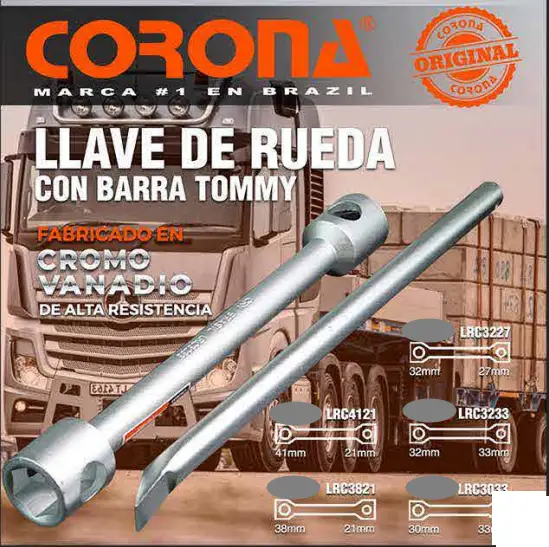 Llave de Rueda con Barra Tommy 32/33mm Corona LRC3233 1 Llave de Rueda con Barra Tommy 32/33mm Corona LRC3233