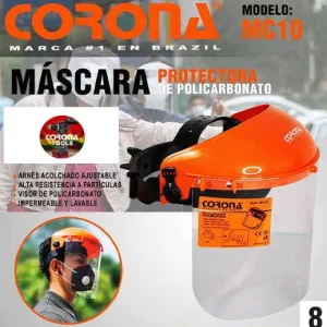 Máscara Protectora de Policarbonato Corona MC10