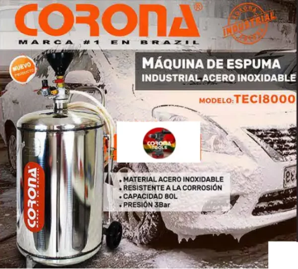 Máquina de Espuma Industrial Acero Inoxidable Corona TECI8000