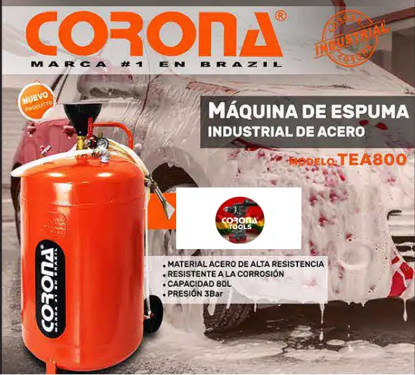 Máquina de Espuma Industrial de Acero Corona TEA800 1 Máquina de Espuma Industrial de Acero Corona TEA800