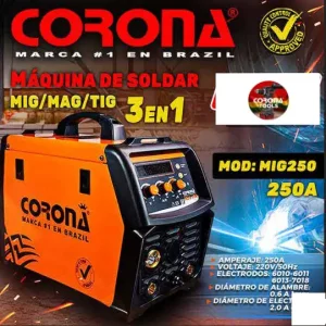 Máquina de Soldar MIG/MAG/TIG 3en1 Corona MIG250