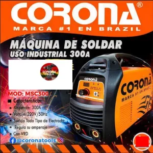 Máquina de Soldar Uso Industrial 300A Corona MSC300