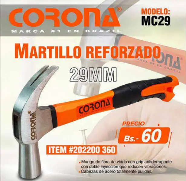 Martillo Reforzado 29mm Corona MC29 1 Martillo Reforzado 29mm Corona MC29