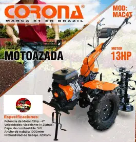 Motoazada 13HP Corona MAC4T