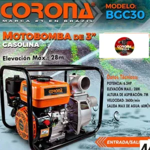 Motobomba de 3" Gasolina Corona BGC30