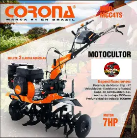 Motocultor 7HP Corona MCC4TS