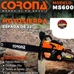 Motosierra Espada de 22" Corona MS600