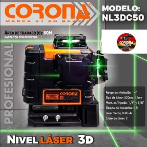 Nivel Láser 3D Corona NL3DC50