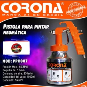 Inicio 37 Pistola para Pintar Neumática Corona PPC007