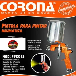 Pistola para Pintar Neumática Corona PPC012