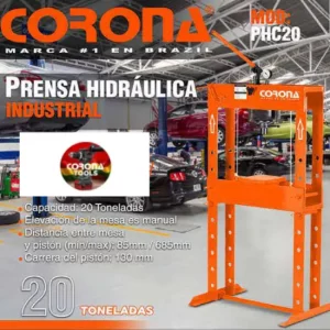 Prensa Hidráulica Industrial 20Tn Corona PHC20