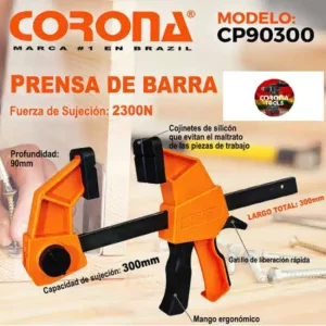 Prensa de Barra 300mm Corona CP90300