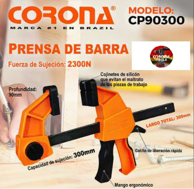 Prensa de Barra 300mm Corona CP90300 1 Prensa de Barra 300mm Corona CP90300