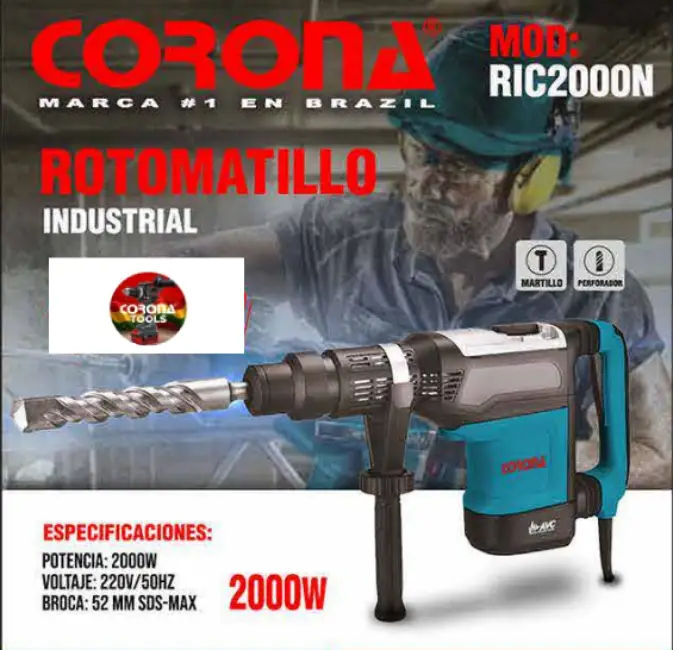 Rotomartillo Industrial Corona RIC2000N 1 Rotomartillo Industrial Corona RIC2000N