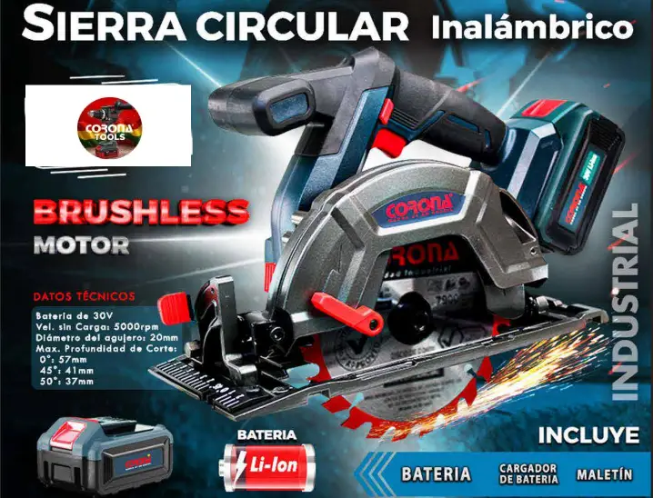 Sierra Circular Inalámbrica Corona SRC30 1 Sierra Circular Inalámbrica Corona SRC30