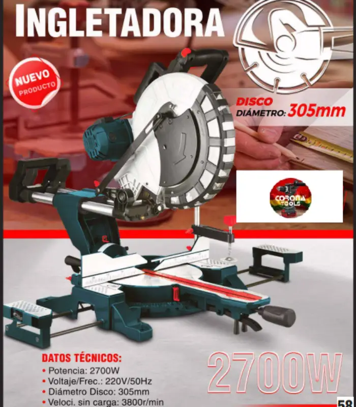 Sierra Ingletadora Industrial Corona IC2700 1 Sierra Ingletadora Industrial Corona IC2700