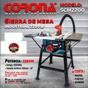 Sierra de Mesa Industrial 2200W Corona SCM2200