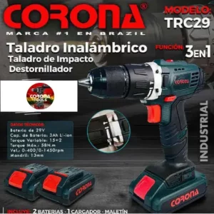 Taladro Inalámbrico 3en1 Corona TRC29