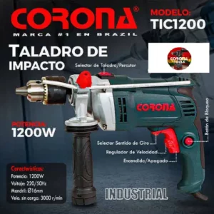 Taladro de Impacto Corona TIC1200