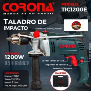 Taladro de Impacto Corona TIC1200E