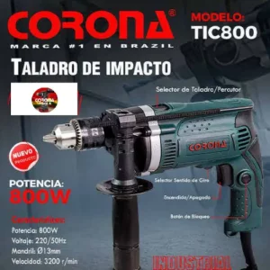 Taladro de Impacto Corona TIC800